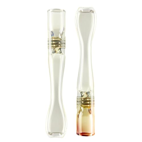 Boniz Glass Cigarette Holder Set of 2 - Stain Reducing & Elegant 3.15 in (8 cm) - Easy Maintenance & Eco-Friendly Design, White
