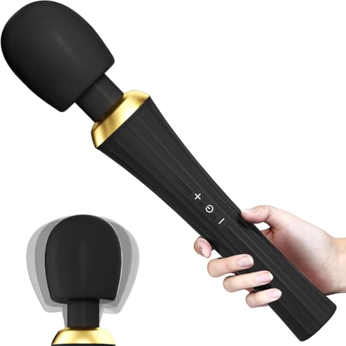 Gobeken Vibrator mit Flexibler Kopf Sex Spielzeug für die Frau 5 Frequenz, Vibration für Frauen Paare Sexspielzeug für Männer solo 3 Stärke, Vibratorensets für Frauen IPX6 Sex Toys Dildo Schwarz
