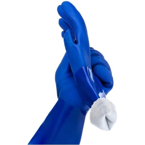 kitchen-star Ultimate Rubber PVC Gloves with Cotton Lining Cover