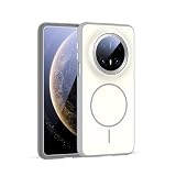 QJONSIU Cover Compatibile con Huawei Mate 60 Pro, Compatibile con MagSafe, Ultrafina TPU + PC Anti-Graffio Protettiva Case-Bianco