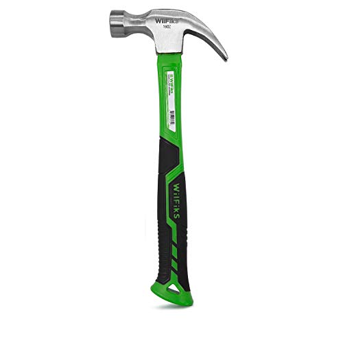 WilFiks Claw Hammer, 16 oz Carpenter Hammer Tool With Forged ...