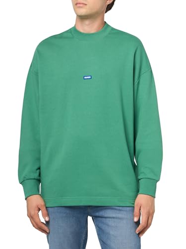 HUGO Men's Twill French Terry Logo Patch Sweatshirt