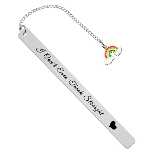 Gay Pride Gift Funny LGBT Gift I Can't Even Think Straight Bookmark Lesbian Gift for Girlfriend Wife Anniversary Valentines Day Gifts Christmas Birthday Gifts for Gay Women Men