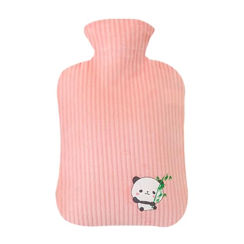 Botella de agua caliente de dibujos animados, relleno de agua, a prueba de explosiones, bolsa de agua caliente portátil para mujeres y niñas, calentador de manos de invierno