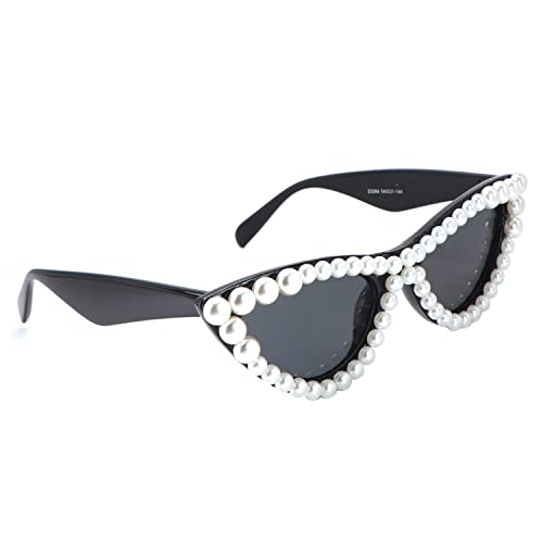 Pearl Cat Eye Sunglasses Womens Cute Fashion Trendy Eyewear4