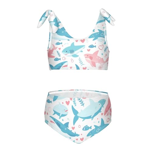 KLL Ocean Fish sea Masco Girls 2 Pieces Bikini Sets Scoop Neck Swimsuit Swimming Suits Adjustable Shoulder Strap