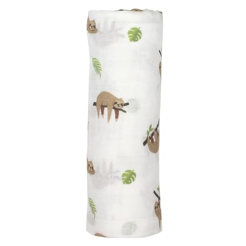 Image of Muslin Baby Swaddle - Breathable Receiving Blankets for Newborn Baby, 70% Viscose derived from Bamboo, 30% Spandex, Imported