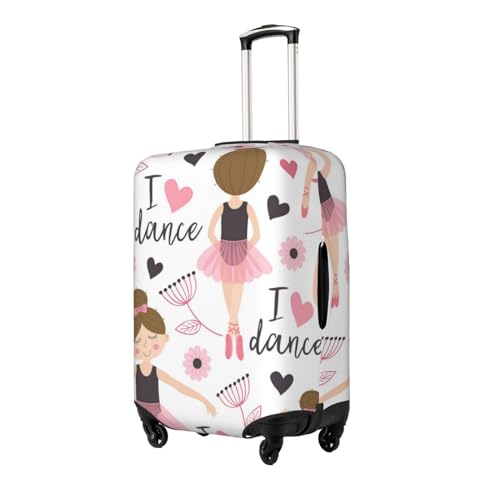 Spandex Travel Luggage Cover Suitcase Protector Bag,Cute Ballerina Girl Dance Anti-Scratch Fits 18-32 Inch Luggage, Suitcase Sleeve For Kid And Adult,Medium2