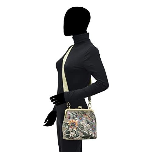 Anuschka Women’s Hand Painted Genuine Painted Leather Medium Frame Crossbody3