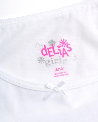 dELiA*s Girls Camisole - 5 Pack 100% Cotton Soft and Breathable Cami Tank Top Girls Undershirts (Sizes: 2T-14)4