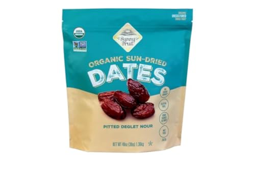 Organic Pitted Dates (Deglet Nour), 48 oz Bulk Bag (3