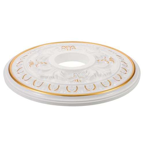 Medallón de techo blanco Levemolo de plástico ABS redondo para lámparas y decoración 2