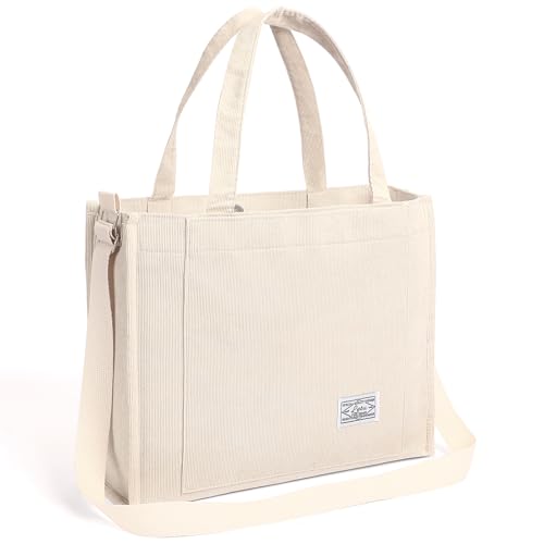 Sac fourre-tout en velours côtelé souple et résistant au design hobo chic