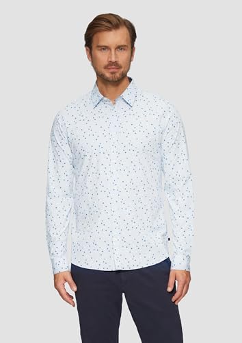 s.Oliver Herren Hemd – Slim Fit, Popeline, Kentkragen, Langarm – Ansicht 5