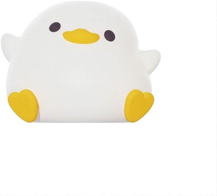 Warmes Licht, USB-Aufladung, Mini-Tischlampe, Schlafzimmer-Dekoration, Nachtlicht, Kinder, dimmbares Nachtlicht, Silikon-Birnen-Kinderzimmer-Nachtlampe mit Berührungssensor (Erbsen-Ente)
