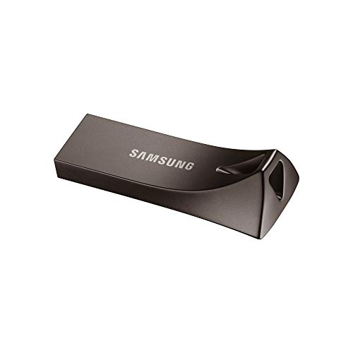 Image of SAMSUNG BAR Plus 3.1 USB Flash Drive, 64GB, 400MB /s, Rugged Metal Casing, Storage Expansion for Photos, Videos, Music, Files, MUF-64BE4 /APC, Titan Grey