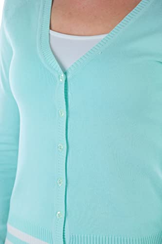 Image of ToBeInStyle Women's Long Sleeve Button Down V-Neck Cardigan