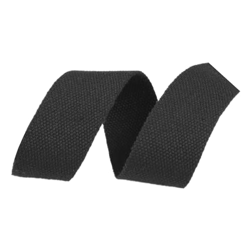 Sangle en coton polyester au tissage dense 38mm ruban noir haute résistance 18 yards