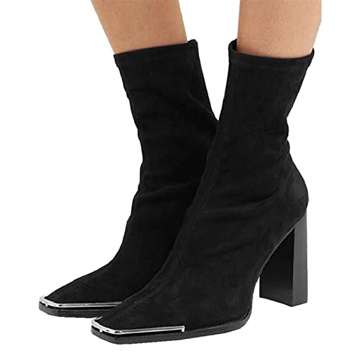 Talons hauts épais en cuir verni avec bride cheville pour un maintien stable
