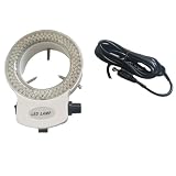 TYZK Akcesoria do mikroskopów Czarne podświetlenie regulowane dla mikroskopu 144 LED do lampy mikroskopowej niezawodna trwałość i wydajność (White-417)