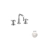 Phylrich D139/050 Basic Satin White Widespread Bathroom Fauc