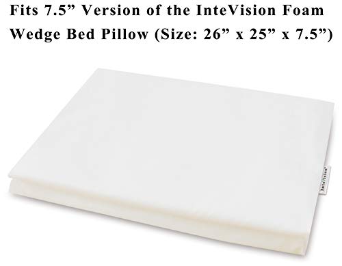 InteVision 400 Thread Count, 100% Egyptian Cotton Pillowcase. Designed to Fit The 7.5"