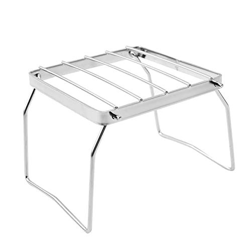 Parrilla de acero inoxidable para exteriores, plegable, para camping, fogata, picnic, barbacoa, mochilero, pesca, senderismo