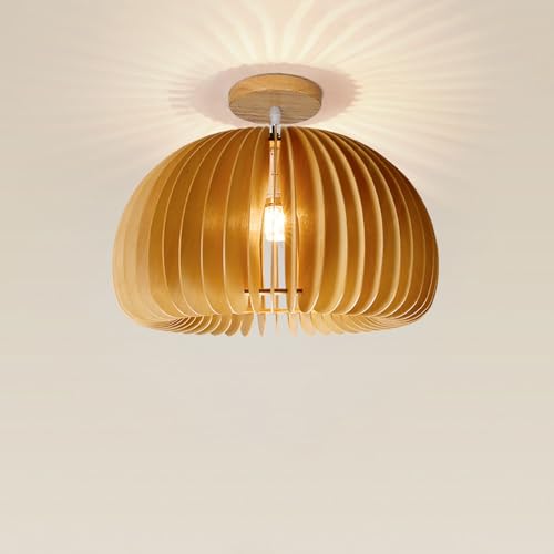Lámpara de techo de madera para iluminar pasillos oscuros con techos bajos