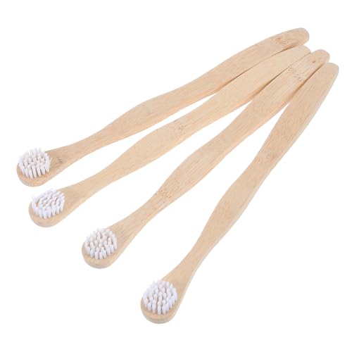 CONGARTENO 4 pezzi Raschietto Lingua Bamboo Spazzola Ergonomica Antiscivolo per Pulizia Profonda Bocca Rimuove Residui e Freschezza per Adulti Materiale Durevole e Non Deformabile