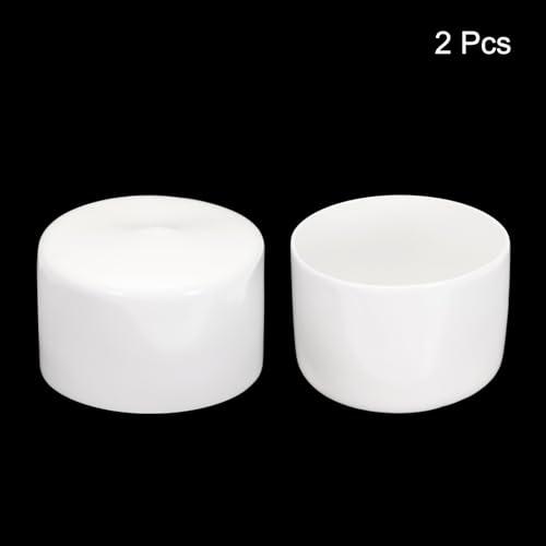 Image of uxcell 2pcs Rubber End Caps 75mm ID Vinyl Round Tube Bolt Cap Cover Screw Thread Protectors White, 50mm Height