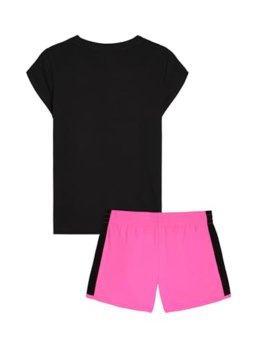 Image of PUMA Girls' 2pc Jersey SS Tee & French Terry Short Set