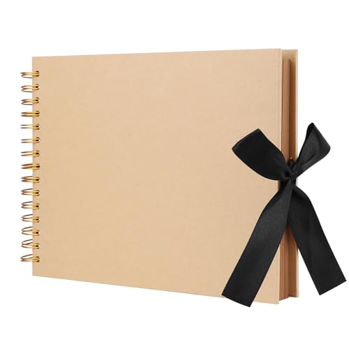 Libro de fotos para personalizar, 80 páginas negras, álbum de fotos A4, álbum de fotos DIY para diseñar uno mismo, álbum de fotos de papel de estraza para graduación, cumpleaños, aniversario de boda