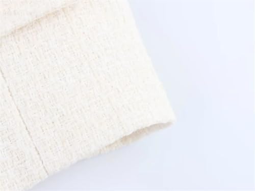 Women Tweed Suit Set Jacket Bow Neck Blouse Mini Skirt2