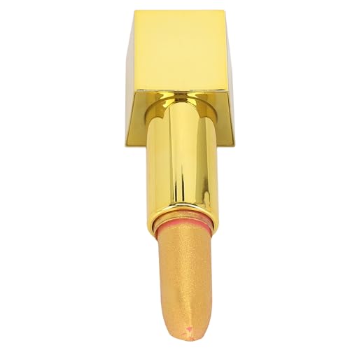Gold Lipstick, Gold Lip Gloss Golden Lipstick Long Lasting High Pigments Lip Makeup Cosmetic for Women 3.5g (01)