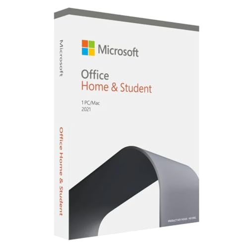 Microsoft Office Home and Student 2021 English Subscription Medialess for 1 Device,White