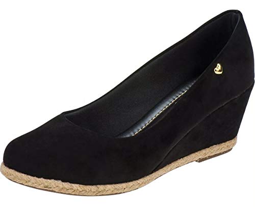 Sandalia Lumiss Anabela M4 (36, Preto)