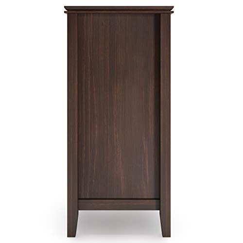 Simplihome Artisan Solid Pine Wood 54 Inch Contemporary Sideboard Buffet Credenza In Dark Chestnut Brown Features 2 Doors, 6 Drawers And 2 Cabinets With Large Storage Spaces #TOP4