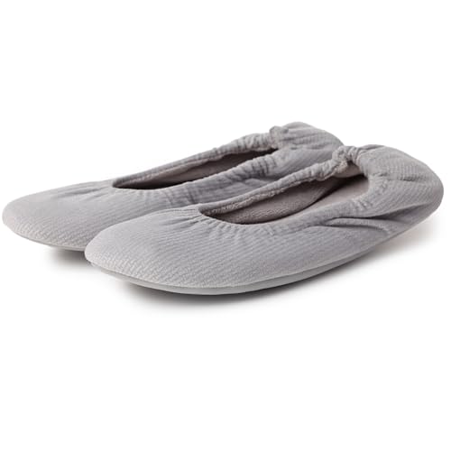 Magtoe Women's Lightweigt Indoor Slippers Memory Foam Portable Home Shoes Soft Foldable Rubber Sole