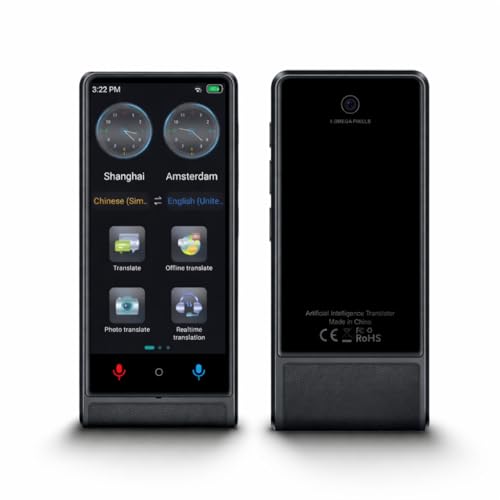 Duckdik California, Traduttore Vocale Istantaneo 2026, Traduttore Lingue Senza WiFi, Schermo Tattile 4 Pollici, Lega di Alluminio, 142 Lingue Online 18 Offline, Traduttore Portatile Viaggio