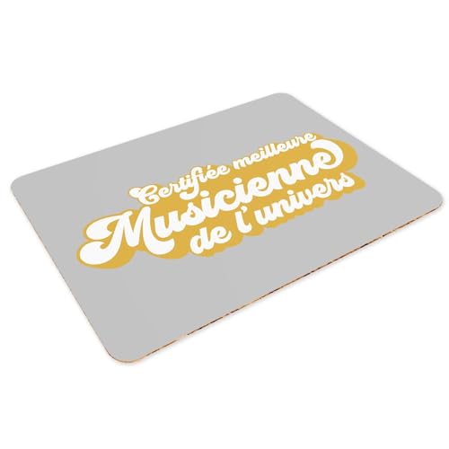 Sets de table liège musique napperons gris grand format aux finitions soignées