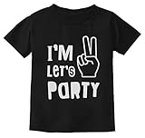 2nd Birthday Shirt Gifts for 2 Year Old Boy Girl I'm Two Shirts for Toddler Kids 2T Black