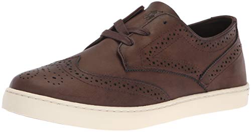 Polo Ralph Lauren Kids Boys' Alek Oxford Sneaker, Chocolate Burnished, M020 M US