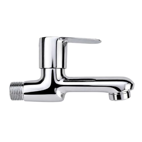 Premium Long Body Bib Tap | Usefull for Bathroom, Kitchen and Utility Area, Heavy Duty Brass Construction | Chrome Finish, Wall Mounted Faucet with Smooth | Modern, Single Lever Water Faucet-image-14