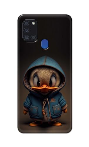 Image of PRINTFIDAA Printed Hard Back Cover Case for Samsung Galaxy A21s Back Cover (Animated Duck) -112