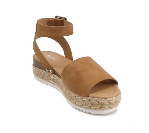 Image of Soda Little Kids /Children /Girls Topic-IIS Espadrille Flatform Wedge Open Toe Sandals