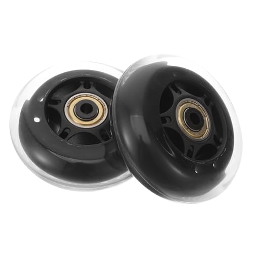 SEWACC Roller Skate Wheels 2 Pcs Outdoor Skate Wheels Replaceable Pu Design Silent and Stable for Roller Skating