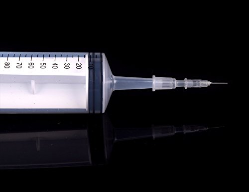 Huaha 2 Pcs 150Ml Large Plastic Reusable Measuring Syringe With 100Cm(40") Tubing, 4 Pcs Caps, 10 Pcs Dispenser Needles #TOP3