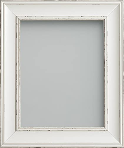 Frame Company Brooke Photo Frame, Antique White, 10x10 inch, fitted with perspex, 10x10 inches