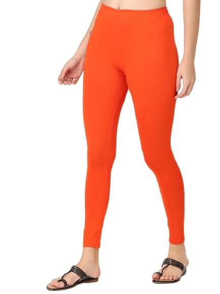 Image of Robinbosky Premium Stretchable Cotton Ankle Legging for Women | Suitable for Formal wear & Casual wear | High-End Elastic Makes The Leggings Squat Proof and Durable for Travel, Yoga, & Workout.