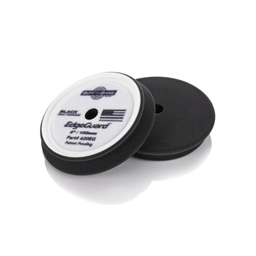 Image of Buff and Shine - EdgeGuard Foam Buffing Pads - Black - 6 inch Finishing Pad - Pack of 2
